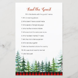 Lámina Woodland Forest Lumberjack Find the Guest Game