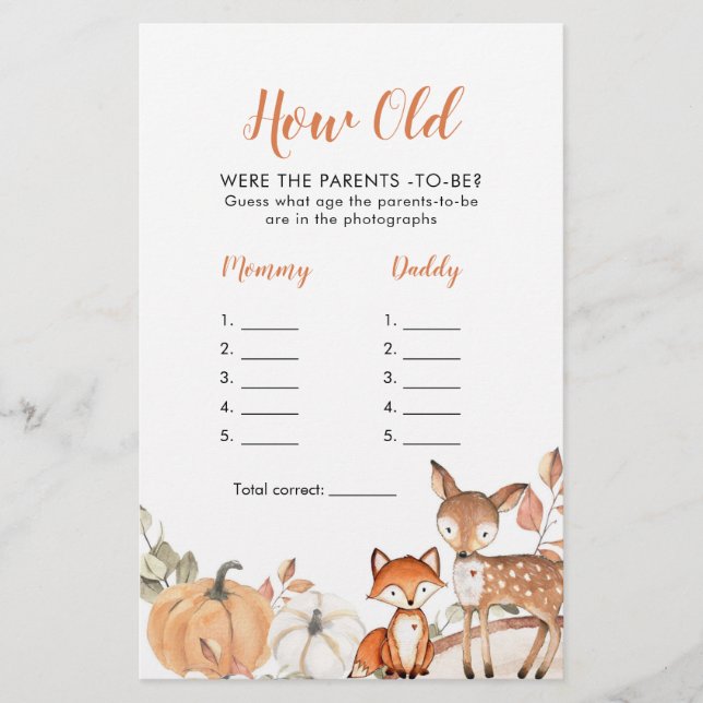 Lámina Woodland Oh Boy Pumpkin Cómo De Antiguos Eran Los  (Anverso)