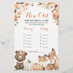 Lámina Woodland Otoño Oh Baby Qué edad tenían los padres