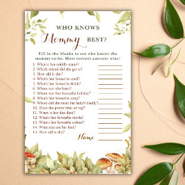 Lámina Woodland rústico que conoce a mi mejor Baby Shower