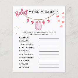 Lámina Word Scramble | Juego de San Valentín en Baby Show