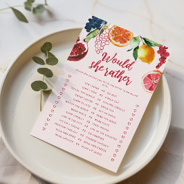 Lámina Would She Rather Fruit Off the Market Bridal game