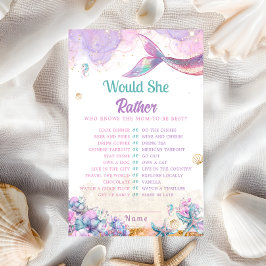 Lámina Would She Rather Mermaid Shower Game