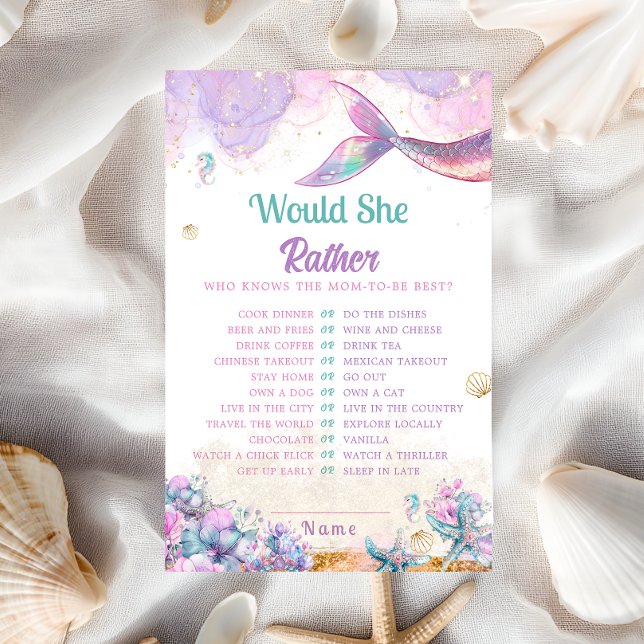 Lámina Would She Rather Mermaid Shower Game (Subido por el creador)