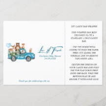 Wrapper Baby Shower Candy Bar de Woodland Blue Tru