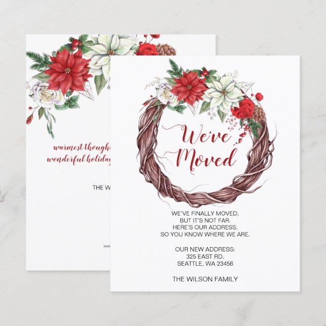 Lámina Wreath de Poinsettia Presupuestaria hemos movido l (Anverso / Reverso)