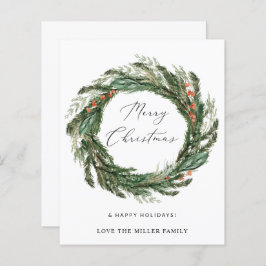 Lámina Wreath del presupuesto - Feliz Navidad