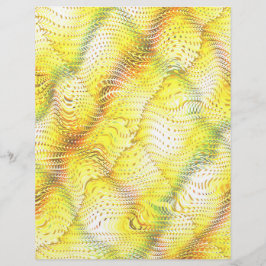Lámina Yellow Faux Snakeskin Scrapbook Paper 2-Sided Page