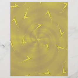 Lámina Yellow Ginseng Man Scrapbook Paper 2-Sided Page