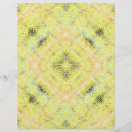 Lámina Yellow Serene Gardens Scrapbook Paper 2-Sided Page