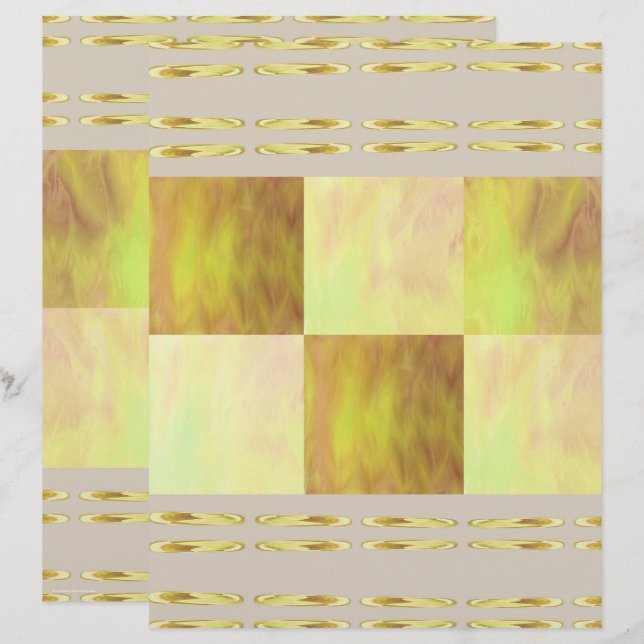 Lámina Yellow Skies Tiles Scrapbook Paper 2-Sided Page (Anverso / Reverso)