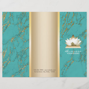 Lámina Yoga Lotus Logotipo Gold & Tirqipose Marble Tri-Fo