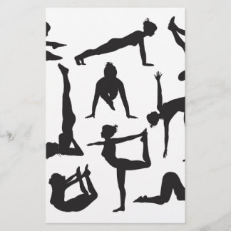 Lámina Yoga posa siluetas