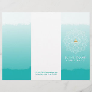 Lámina Yoga Spa Triángulo de Oro Mandala Triple de Acuare