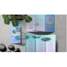 Yoga Studio Tri-Fold Brochure Lotus Floral Mandala