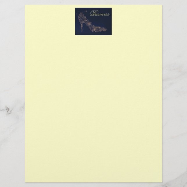 Lámina Zapato de moda ~ Letterhead (Anverso)