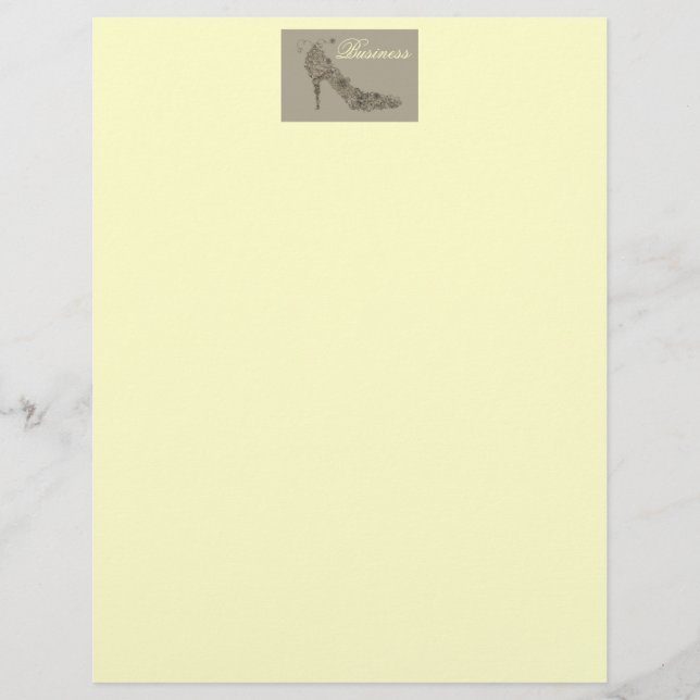 Lámina Zapato de moda ~ Letterhead (Anverso)