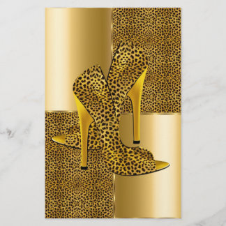 Lámina Zapatos de tacón alto con estampado de leopardo do