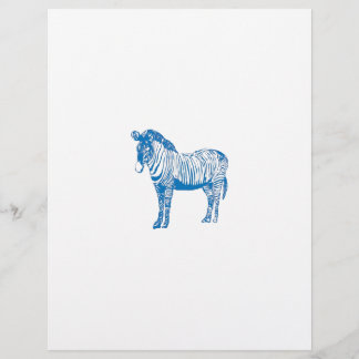 Lámina Zebra azul