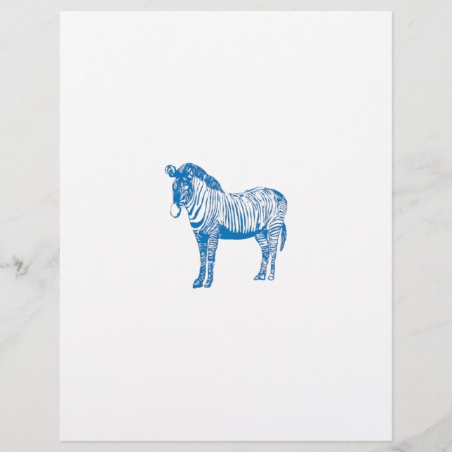 Lámina Zebra azul (Anverso)