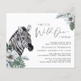 Lámina Zebra Boho Watercolor Baby Shower