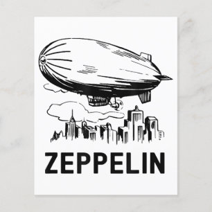 Lámina Zepelín Retro Vintage - Boceto de Dirigible
