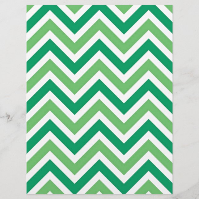 Lámina zig-zags-chevrons verdes (Anverso)