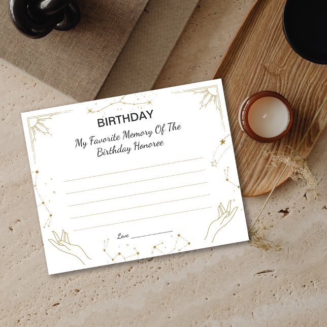 Lámina Zodiac Mi Memoria Favorita De Honoré De Cumpleaños (Zodiac My Favorite Memory Of The Birthday Honoree )