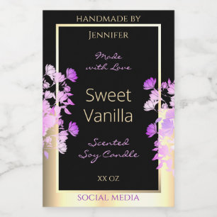 Láminas de flores cortas Etiquetas de embalaje de 