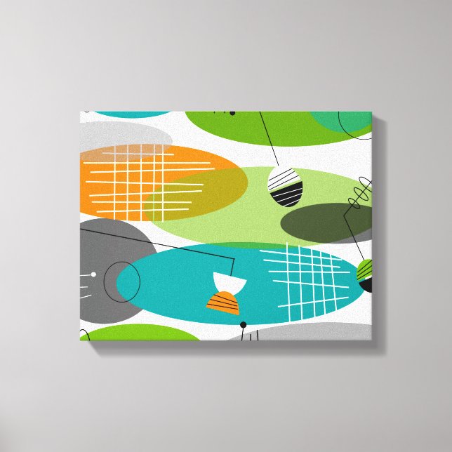 Láminas de lienzo acolchado moderno de mediados de (Anverso)