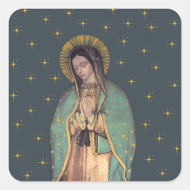 Láminas de pegatinas de Nuestra Señora de Guadalup (Anverso)