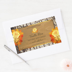 Láminas de Rosa Etiquetas de producto Grano de mad