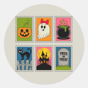 Láminas de sellos espeluznantes de Halloween vinta