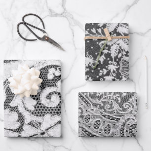 Láminas planas de papel de envolver de LACE ANTIG