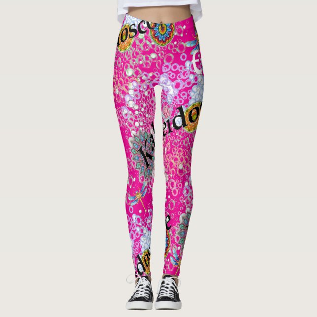 Láminas rosadas Steampunk Leggings (Anverso)