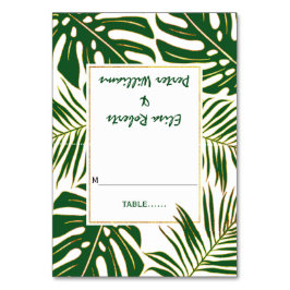Láminas tropicales tarjeta de acompañamiento boda 