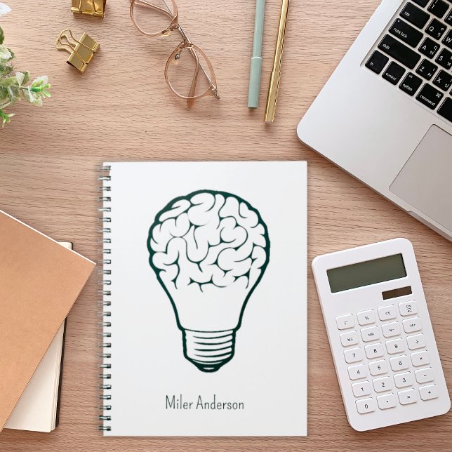 Lámpara Cerebral - Cuaderno de Pensamiento Creativ (Brain Lamp Idea Journal - Creative Thinking Notebook - Innovation & Mind Mapping Log)