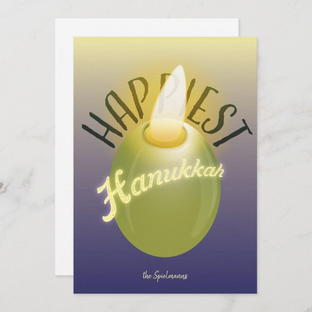 Lámpara de aceite de oliva - La mejor tarjeta de s (Anverso / Reverso)