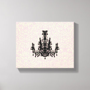 Lámpara de Coco ~ Lienzo envuelto de 0,75" Grueso