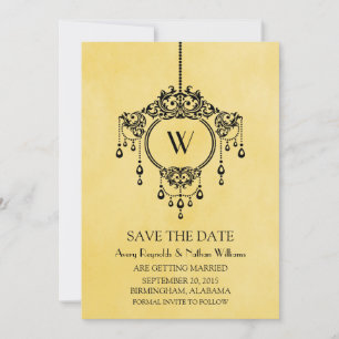 Lámpara de época amarilla Guardar invitación de fe