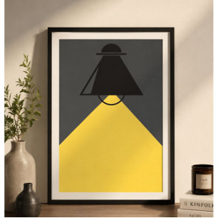 Lámpara minimalista moderna Arte de pared impres