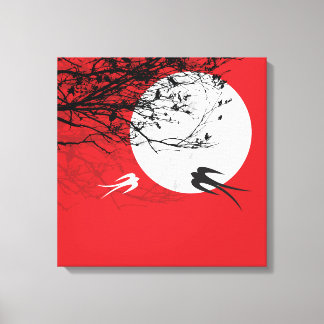 Lámpara Trague Silhouette Rojo Lienzo Envuelto