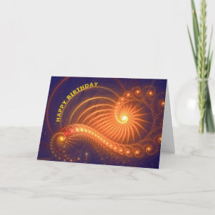 Lámparas abstractas Tarjeta de cumpleaños
