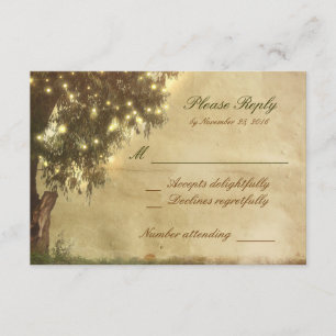 Lámparas bodas antiguas cartas RSVP rústicas de ár