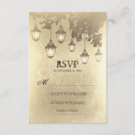 Lámparas colgantes vintage TARJETAS RSVP DE BODA