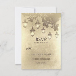 Lámparas colgantes vintage TARJETAS RSVP DE BODA