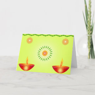 Lámparas de Diwali - tarjeta