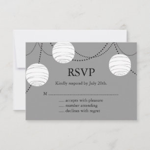 Lámparas de Fiesta gris RSVP