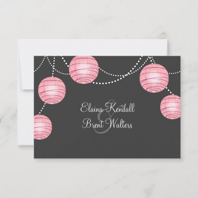 Lámparas de Fiesta gris y rosa RSVP (Anverso)