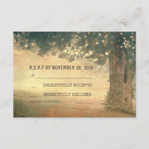 Lámparas de jardín árbol rústico antigua boda RSVP